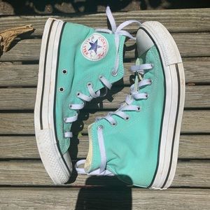 Mint Green High-Top Converse